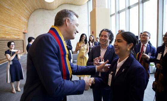 Gustavo Dudamel presenta en la ONU una campaña mundial para apoyar la recuperación de Venezuela